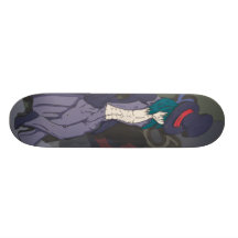 Man i en Tophat Skateboard Deck