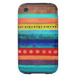Manar bemannar det Grungy randiga fodral iPhone 3 Tough Case