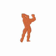 Manar Bodybuilding poserar Broderad Tröja