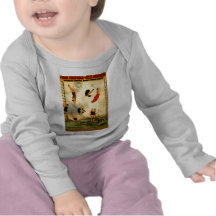 Manar som dyker in i affischen 1898 för bassängvin tee shirt
