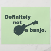 Mandolin -- Bestämt inte en Banjo Flygblad Designs