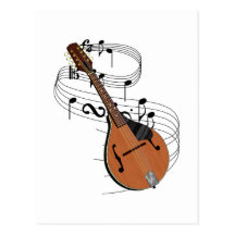 Mandolin Vykort