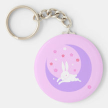 Månekaninkeychain Nyckelring