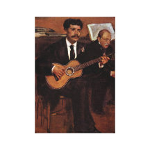 Manet - gitarristpagansna och monsieuren Degas Sträckt Canvastryck