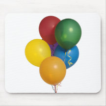 Mång- färgade partyballonger mus mattor