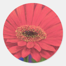 Mång- orange konst för Gerber blommamålning - Klistermärke