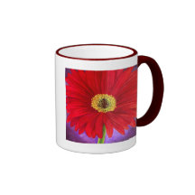 Mång- röd konst för målning för daisyGerber blomma Kaffe Kopp