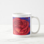 Mång- röd rosblommamålning - kaffe koppar