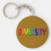 Mångfaldanpassningsbarbrunt Keychain Nyckel Ring