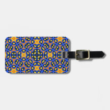 Mångfärgad abstrakt konst luggage tag