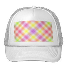 Mångfärgad plädbakgrund baseball hat