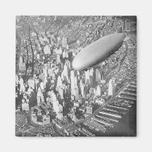Manhattan litet luftskepp magnet för kylskåp