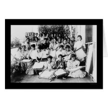 Manila broderi klassificerar 1901 hälsningskort
