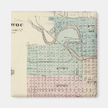 Manitowoc, Sheboygan och Hilbert, Wis Kylskåps Magneter