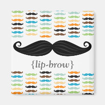 Manly mustascher "Kant-Krön ", Kylskåpmagneter