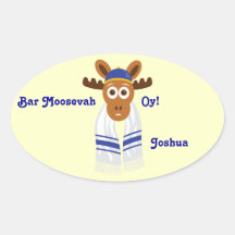 Manny älgen Head_Bar Moosevah Oy! _personalized Ovala Klistermärken