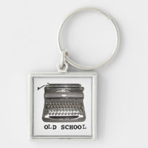 Manuell skrivmaskin "old school" Keychain Nyckelringar