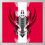 Maori konsttryck med tatueringar affischer