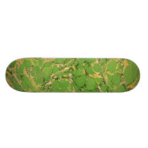 Marbleized grönt skateboard deck