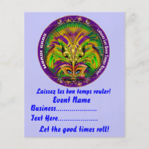 Mardi Gras 4,5" x 5,6" behar beskådar noterar Flygblad
