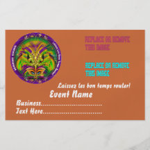 Mardi Gras 5,5" x 8,5" behar beskådar noterar Custom Flyer