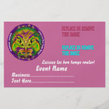 Mardi Gras 5,5" x 8,5" behar beskådar noterar Custom Flyer