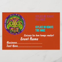 Mardi Gras 5,5" x 8,5" behar beskådar noterar Flyg Blad