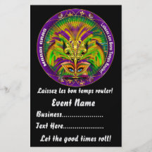 Mardi Gras 5,5" x 8,5" behar beskådar noterar Custom Flyer