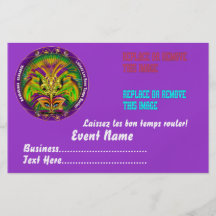 Mardi Gras 5,5" x 8,5" behar beskådar noterar Custom Flyer
