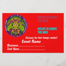 Mardi Gras 5,5" x 8,5" behar beskådar noterar Flygblad
