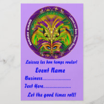Mardi Gras 5,5" x 8,5" behar beskådar noterar Flyg Blad