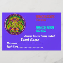 Mardi Gras 5,5" x 8,5" behar beskådar noterar Flyg Blad