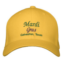 Mardi Gras Galveston Texas broderade kepsar