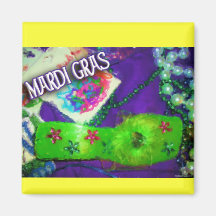 Mardi Gras kast Magneter För Kylskåp