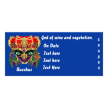 Mardi Gras Mythology sombacchusen beskådar, antyde Rack Kort Designs