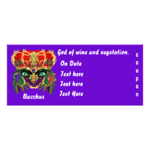 Mardi Gras Mythology sombacchusen beskådar, antyde Rack Kort Designs