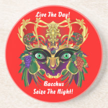 Mardi Gras Mythology sombacchusen beskådar, antyde Dryck Underlägg