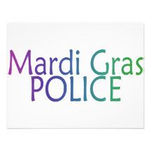 Mardi Gras polis Skräddarsydda Inbjudan