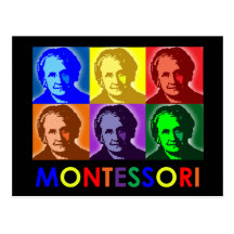 Maria Montessori Pop-Konst vykort