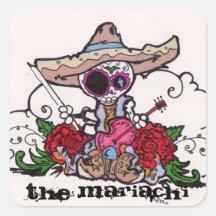 Mariachien Fyrkantigt Klistermärke