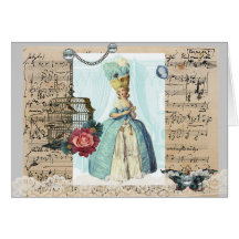 Marie Antoinette blått förbigår kortet