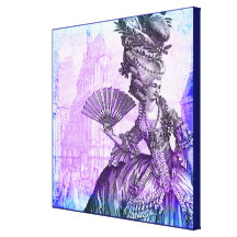 Marie Antoinette & ChateauVersailles modernt tryck Sträckta Kanvas Tryck