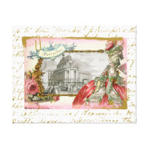 Marie Antoinette på Versailles Collagekonst Kanvasdukar Med Gallerikvalitet