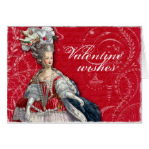 Marie Antoinette valentinkrusidullar Hälsningskort