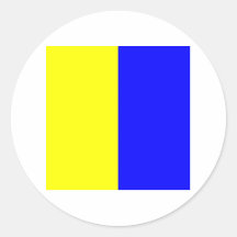 Marin- flagga K Klistermärke