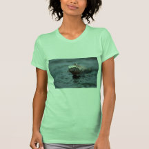 Marin- leguan som ut simmar för att mata tee shirts