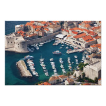 Marina i den gammala townen av Dubrovnik Fotografi