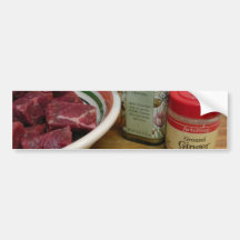 Marinated nötkött pläterar på bildekaler