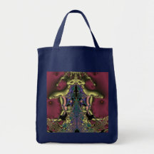 Marinen och guld- hänger lös tote bag