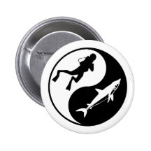 maritime Yin Yang Anstecknadelbuttons